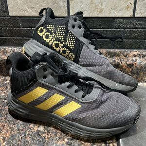 adidas Men's Own The Game 2.0 Black Grey Gold Basketball Shoes Sneakers Trainers